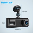 thumbnail image 4 of wolftale Car 1080P DVR Dash Cam Front Interior Rear Camera Driving Recorder Dashcam Car Video Recorder Dash, 4 of 6