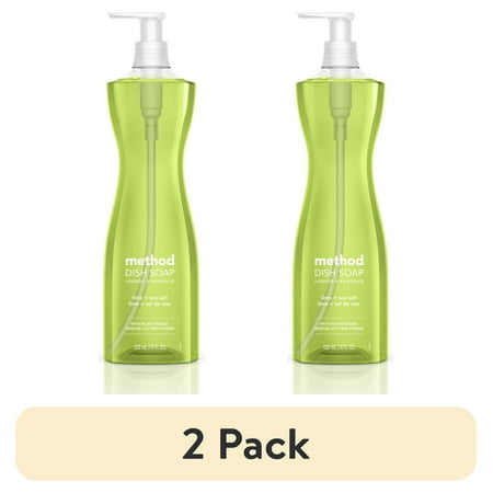 (2 pack) Method Dish Soap, Lime + Sea Salt, 18 ounce