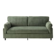 thumbnail image 3 of DEALTOPS 83" Corduroy Loveseat Sofa, 850lbs Heavy Duty 2-Seater Couch, Iron & Wood Frame, Sage Green, 3 of 6