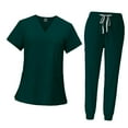 thumbnail image 2 of Women's Scrub Set, V Neck, Short Sleeve, Pockets, XL, 2 of 8