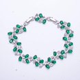thumbnail image 3 of Tsavorite & Cubic Zirconia 925 Sterling Silver Tennis Bracelet 7.99" B97417082, New Year Sale, Valentin's Day Gift, 3 of 4