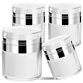 thumbnail image 1 of WORGEOUS 4 pcs Jares de bomba sin aire vacío Botellas de la bomba de vacío Botellas recargables Cosméticos Frascos, 1 of 8