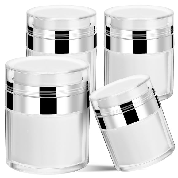 WORGEOUS 4 pcs Jares de bomba sin aire vacío Botellas de la bomba de vacío Botellas recargables Cosméticos Frascos