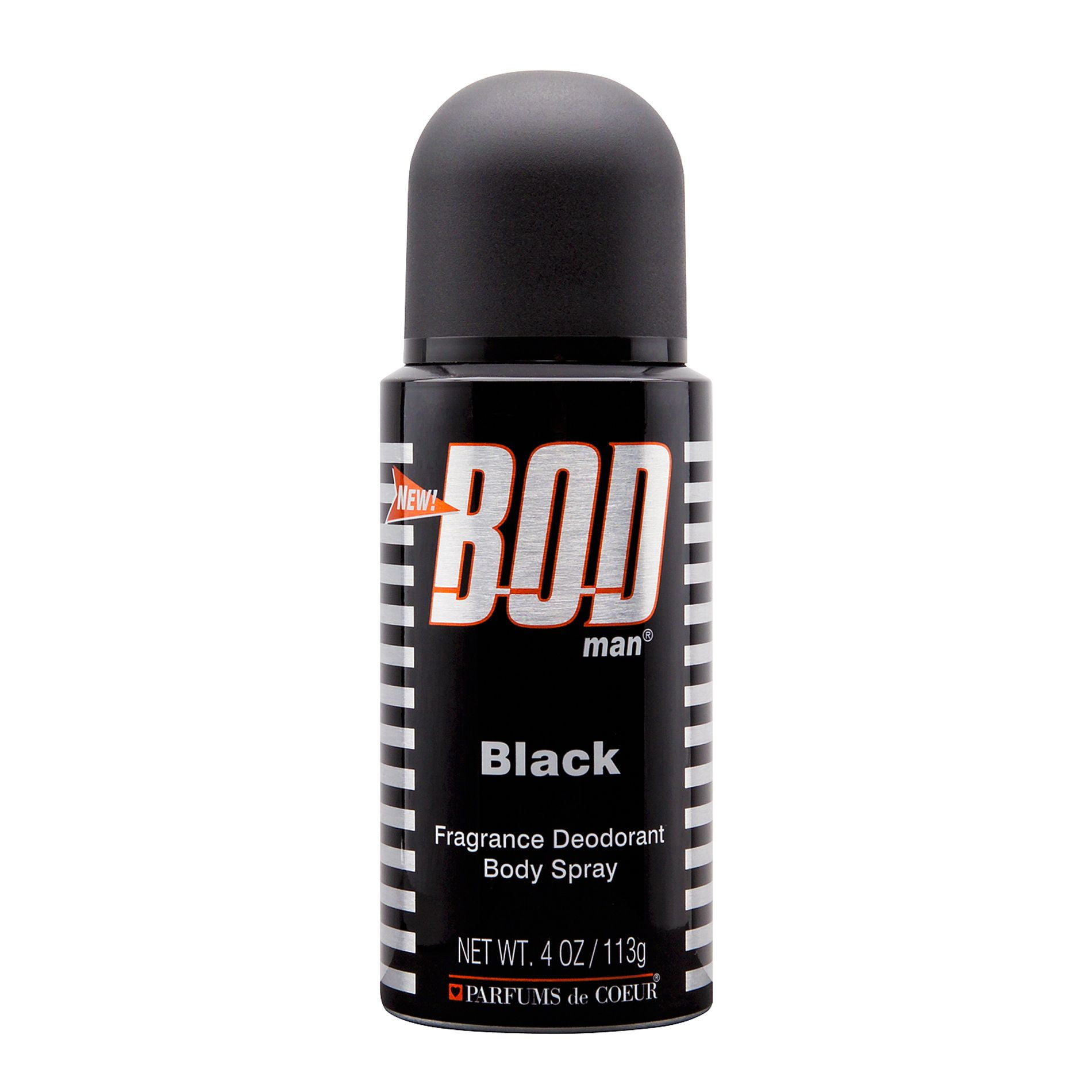 (pack 6) Bod Man Black Body Spray By Parfums De Coeur4 oz