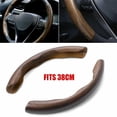 thumbnail image 1 of MYG Car Steering Wheel Cover Wood Grain Universal Fit 38cm 15" Anti Slip Grip Trim, 1 of 10