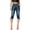 b-Blue, variant on DailyTrove Women Classic Five Pocket Capri Jeans Stretch Slim Fit Knee Length Denim Trousers