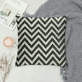 thumbnail image 2 of Creowell Black White Chevron Square Throw Pillow Cover, Boho Farmhouse Geometric Pattern Cushion Cover, Mid Century Accent Decorative Pillowcase for Sofa Couch Bedroom Living Room, 18 x 18 inch, 2 of 5