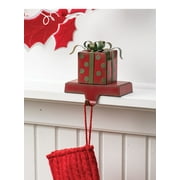 Sullivans Gift Box Stocking Holder 5"H Red & Green