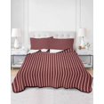 thumbnail image 3 of Abstract Red, Twin Size Down Alternative Comforter, Lightweight Comforter Quilt Bedding Set with Pillow Shams Contemporary Minimalist Gradual Lines All Seasons Bed Comforter Duvet Insert 68"x86", 3 of 7