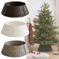 thumbnail image 4 of Rustic Christmas Tree Collar Woven Wicker Tree Base Stand Cover For Artificial Holiday Decoration Ring Skirt, Woven Wicker Material For Natural Stable Design, 40×60Cm Size For, 4 of 4