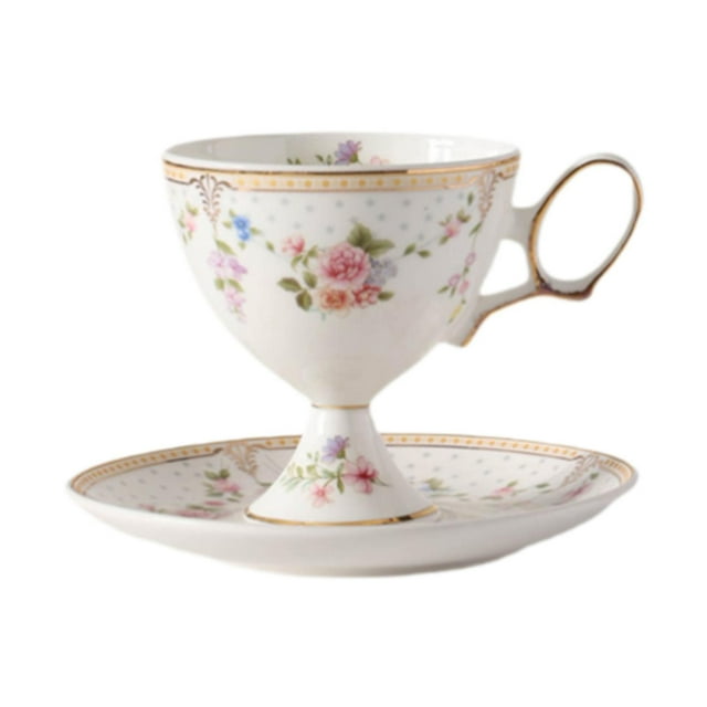 Taza de café de cerámica, juego de taza de café con leche, creatividad, novedad Cappuccino Copa Latte Art Mug con platillo para café de té