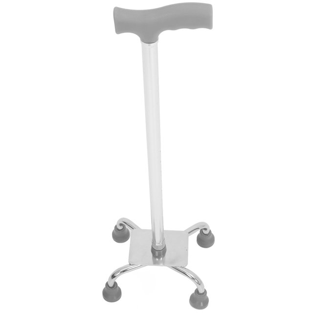 Bastón cuádruple ajustable para personas mayores Bastón de cuatro puntas para personas mayores Ayuda ligera para caminar para hombres y mujeres Muletas médicas para estabilidad y equilibrio