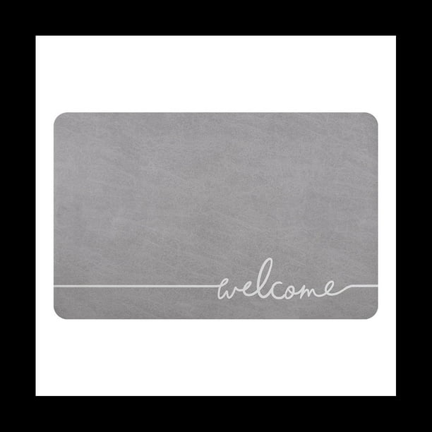 Alfombra de BañO SúPer Absorbente Secado RáPido Antideslizante Alfombra de BañO Moderno Simple Alfombrillas Antideslizantes Hogar Estera de Diatomeas Gris