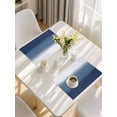 thumbnail image 5 of Navy Blue Ombre Placemats Set of 4, Modern Abstract Art Texture Placemats for Dining Table, Place Mats for Kitchen Tabletop, Waterproof Wipeable Dining Table Mats Set, 5 of 9