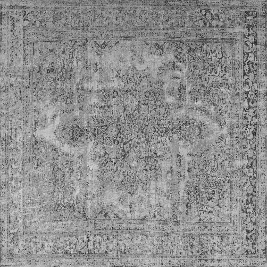 Ahgly Company Indoor Square Persian Gray Bohemian Area Rugs, 6' Square ...