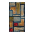 thumbnail image 2 of Unique Loom Outdoor Modern Collection Area Rug - Cubed (2' x 3' 11" Runner Multi/Blue), 2 of 11