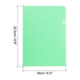 thumbnail image 2 of Uxcell A5 Clear Document Pouch Plastic L Type Folders, Green 12 Pack, 2 of 6