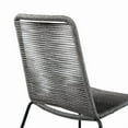 thumbnail image 6 of Shasta Outdoor Metal and Gray Rope Stackable Dining Chair - Set of 2, 6 of 12