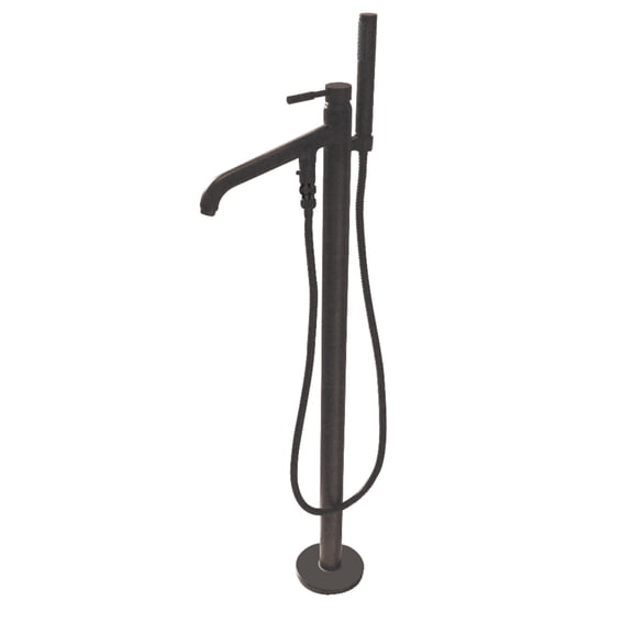 Kingston Brass KS8135DL Single-Handle 1-Hole Freestanding Tub Faucet with Hand Shower in Oil Rubbed Bronze