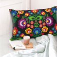 thumbnail image 4 of Fotbe Traditional Floral Polish Funda de Almohada Decorativa Estilo Occidental, Lujo en Algodón, Fundas para Almohadas King, Cojín Estampado para Decoración del Hogar-20"x30", 4 of 6