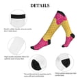 thumbnail image 5 of Lsque Red Ice Cream Pattern Sport Compression Socks for Men & Women 15-20 mmHg Knee High Nurse Pregnant Running Medical and Travel Athletic, 5 of 6