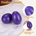 thumbnail image 3 of Uxcell 3 Pcs Egg Shakers, Plastic Musical Eggs Maracas Hand Percussion Instruments for DIY Painting Music Learning Easter Party Performance, Purple, 3 of 6