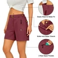 thumbnail image 4 of Little Donkey Andy Women's Quick Dry Lightweight Stretch Shorts Outdoor Short Active Hiking Red Size XS, 4 of 7