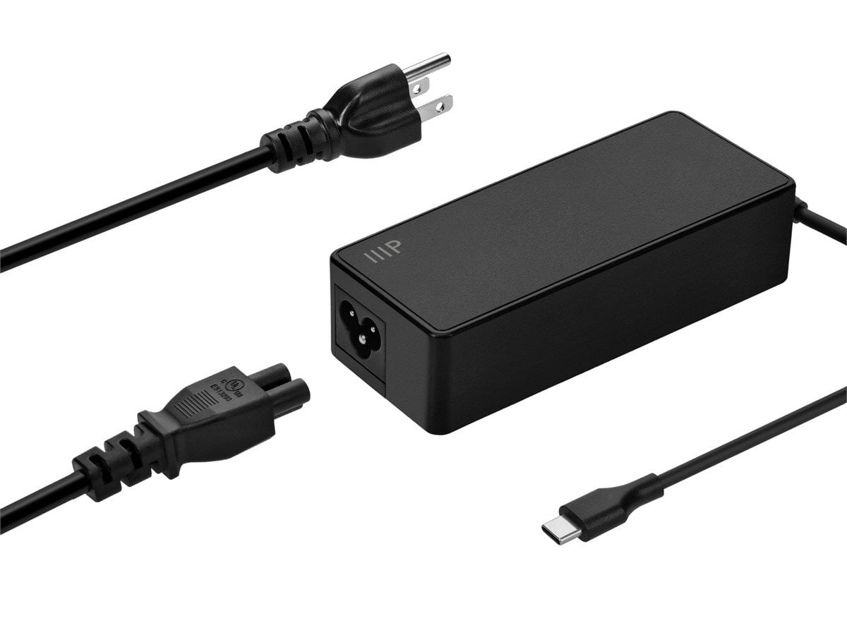 Monoprice 65W Universal USB-C Laptop Charger, Fast Charging, For MacBook, Apple iPhone and iPad, Dell, HP, ASUS, Lenovo, Chromebook, Samsung, Pixel, Nintendo Switch and More