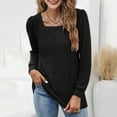 thumbnail image 2 of Women Blouses Long Sleeve with Lace Trim Dry Wick Shirts Women Long Sleeve Ladies Athletic Tops Short Womens Fitted Jumpsuit Dress Blouse for Elegant Womens Tees Loose Fit 1950s Ladies Black L, 2 of 5