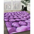 thumbnail image 3 of Ahgly Company Machine Washable Indoor Round Transitional Violet Purple Area Rugs, 5' Round, 3 of 7