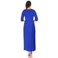 thumbnail image 5 of SR Women's Casual Wrap Floor Length Maxi Dress, 3X, Royal, 5 of 5