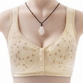 thumbnail image 5 of Woman Florals Print Wirefree Bra Front Button Closeure Everyday Sports Bras Soft Bras, 5 of 19