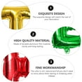 thumbnail image 3 of FONDOTIN 2 Sets Festival Balloons Letter Balloons Assorted Color 16 Inch Party Layout Christmas Party, 3 of 5