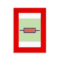 thumbnail image 1 of Élément d'Électrocircuit de Batterie Cadre Photo Art Rouge, 1 of 4
