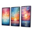 thumbnail image 3 of Designart "Infinite Horizons Colorful Sky Photo II" Landscape & Nature Framed Wall Art Set Of 3 - Multi-Color Sky Frame Canvas Set For Living Room Decor, 3 of 7