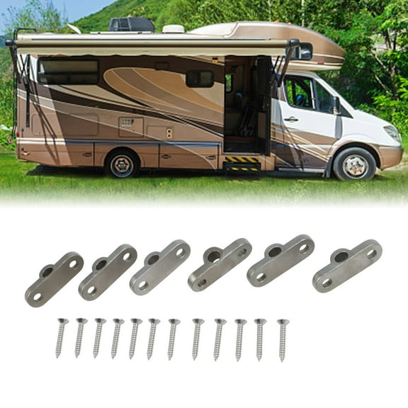 DAMIFU 6Pcs Stainless Steel Awning Eyelets Wall Eyelets Sunshade Fixing Buckle For Caravan Motorhome Tent Rv Parts Accessories
