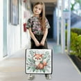 thumbnail image 4 of 3 Ring Zipper Binder with Shoulder Strap Waterproof Trapper Keeper 2 Inch D-Ring 500 Sheets Capacity Cute Fox in Floral Bouquet, 4 of 7
