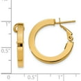 thumbnail image 5 of 14K Yellow Gold 3mm Square Tube Round Hoop Earrings (21.5 X 21.3) Made In Peru pre740, 5 of 6