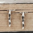 thumbnail image 2 of EOEMY Chinese Pure Silver S925 Irregular Hip-Hop Fashion Earbob Earrings Pair, 2 of 7