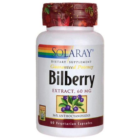 Bilberry Extract 60 mg by Solaray 60 Capsules