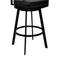 thumbnail image 6 of Home Square 30" Modern Faux Leather Barstool in Black & Gray Walnut - Set of 2, 6 of 6