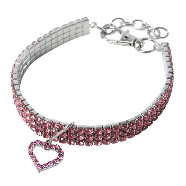 Lindo perro mascota cristal Bling collar cachorro cadena collares Zulema Collar de aleación de cristal
