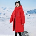 thumbnail image 5 of Letdown Girls Hooded Puffer Coat Long Sleeves Large Front Pockets Lightweight Winter Quilted Jackets Outerwear for Kids Snow Coats (Red,13-14 Years), 5 of 9