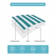 thumbnail image 5 of Quilts Twin Size Bedding Set, Teal Striped Lightweight Quilted Comforter, Simple Art Vertical Stripe Farmhouse Soft Reversible Bedspread Coverlet with Pillow Covers for All Season, 68" x 86", 5 of 7