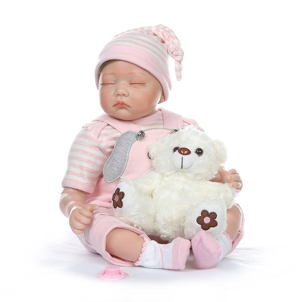 Muñecas Reborn Niña 22 Pulgadas 55Cm Vinilo De Silicona Suave Muñecas De La Vida Real Niño Niña Durmiendo Realista Hecho A Mano Bebés Reborn Regalo De Navidad Muyoka Hogar | En Línea