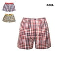 thumbnail image 2 of Shorts Boxeurs en Coton à Carreaux de Plage pour Hommes, 2 of 9