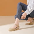 thumbnail image 2 of Xucatan Closed Toe Wedge Sandals for Women, Espadrille Platform Slippers with Breathable Canvas Upper, Non Slip Rubber Outsole Casual Summer Shoes, Versatile Plus Size Design for Spring Daily Gift, 2 of 8