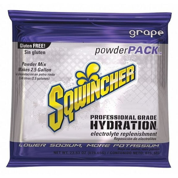 Sqwincher Drink Mix, Grape, 23.83 Oz, 32 Packets, 1 Count
