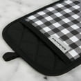 thumbnail image 3 of KITCHENAID Gingham Pot Holder 2-Pack Set, Matte Black, 7"x10", 3 of 7