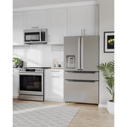 Midea 21.6-Cu. Ft. Cabinet Depth 4-Door French Door Refrigerator, Stainless Steel